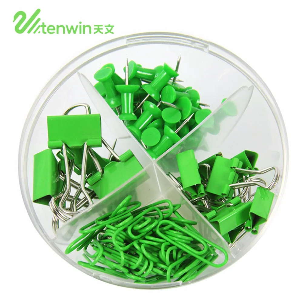 TENWIN 1023, новинка, для офиса, многофункциональный, для школы, дома, нажимные булавки, набор зажимов, комбинированный набор, скрепки, канцелярские принадлежности