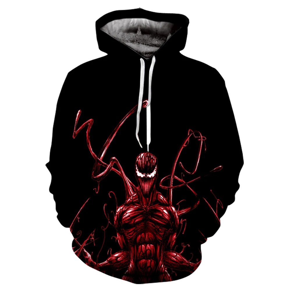 Новинка, толстовки унисекс с 3D принтом Venom, толстовка для костюмированной вечеринки с супергероями, пальто, модный Забавный пуловер, топы с шапкой