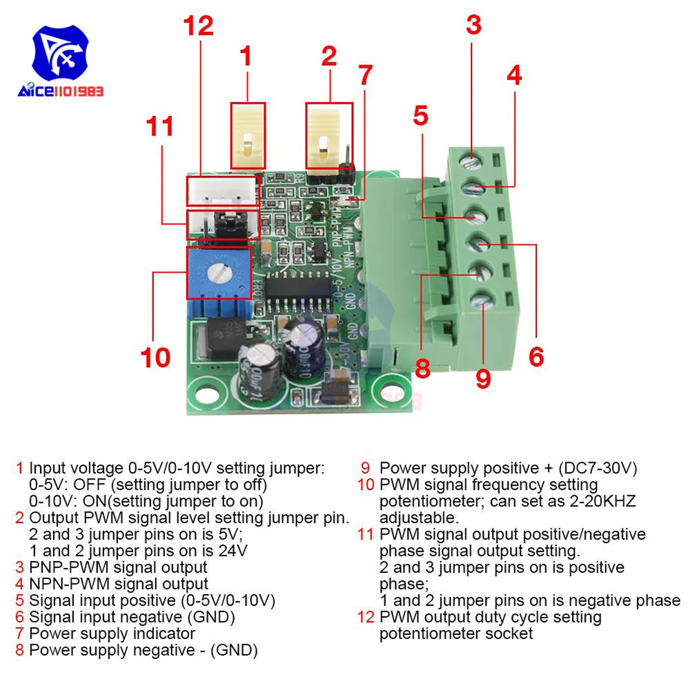Convertitore PWM A Tensione 0-10V - Modulo Digitale Per Controlli Industriali E PLC