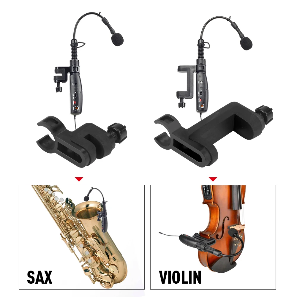 Portable UHF Instrument Wireless Microphone System
