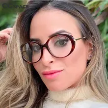 45960 ретро овальные очки оправа для мужчин и женщин Оптические модные компьютерные очки