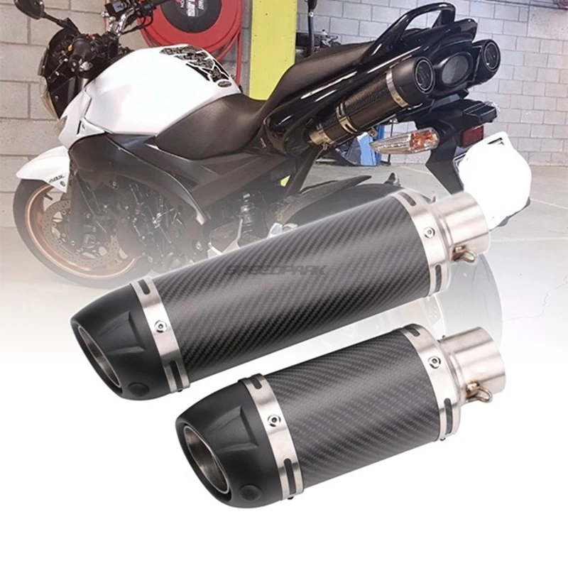 Для CBR125 CBR250 CB400 CB600 YZF FZ400 Z750 Кафе Racer выхлопная труба для мотоцикла из углеродного