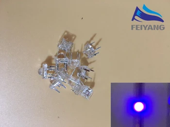 

200PCS x 5mm Square UV LED Piranha Purple Water Clear Round Super Flux LED Light Emitting Diode Lamp Transparent Bulb
