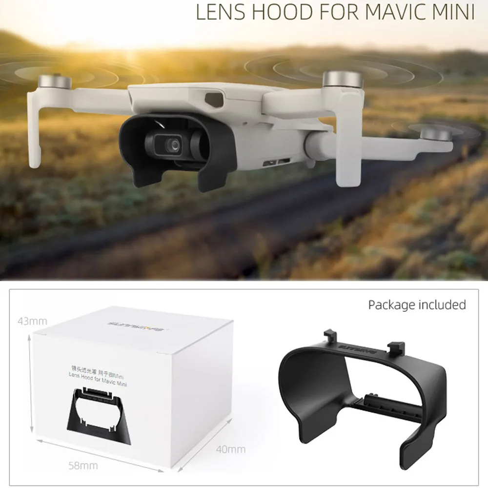 Для Dji Mavic мини бленда Защитная крышка антибликовый солнцезащитный капюшон аксессуары для дрона крышка для хранения Защитная крышка игрушка часть детские игрушки