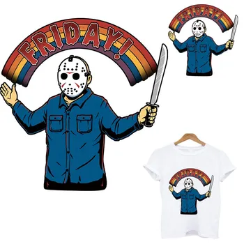 

friday stripes applique thermo stickers on clothes application of on heat-sensitive patches iron on transfers for clothing tops