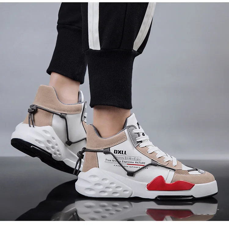 Running Shoes for Men Outdoor High-top Cushioning Athletic Mens Shoes Comfortable Breathable Retro Sneakers Basket Homme