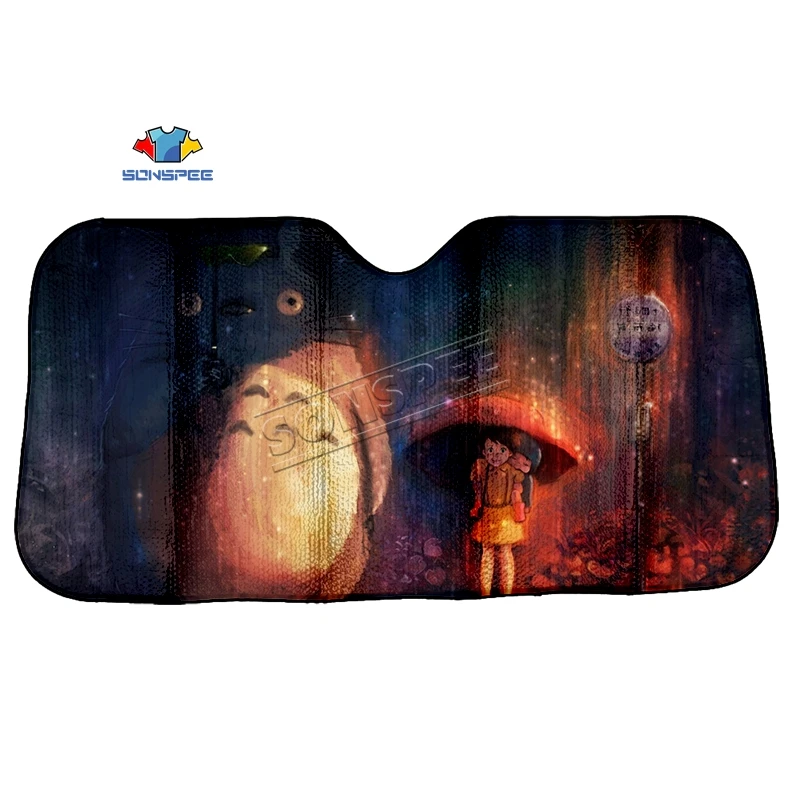 3D печать Hayao Miyazaki Animationg Мой сосед Тоторо солнцезащитные очки Авто ветровое стекло тенты автомобиля Защита от солнца на переднее стекло крышка