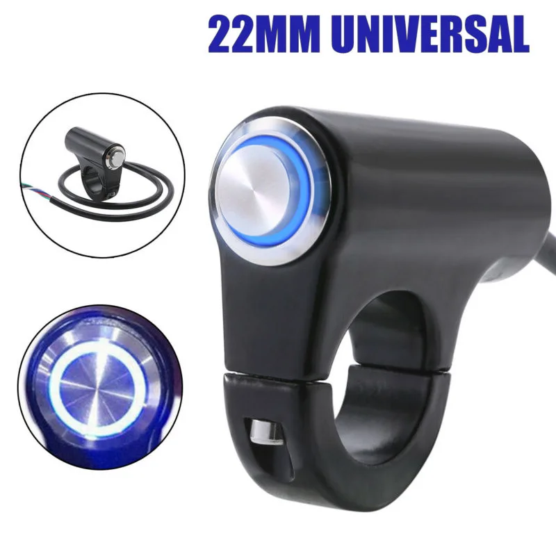 

7/8\\\" 22mm LED Motorbike Handlebar Headlight Switch Fog Lights ON/OFF Waterproof.