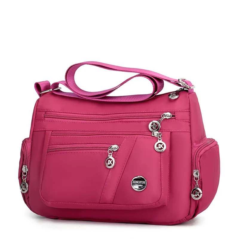 2021 Fashion Women Shoulder Messenger Bag Nylon Oxford Lightweight Waterproof Zipper Package Large Capacity Travel Crossbody Bag 