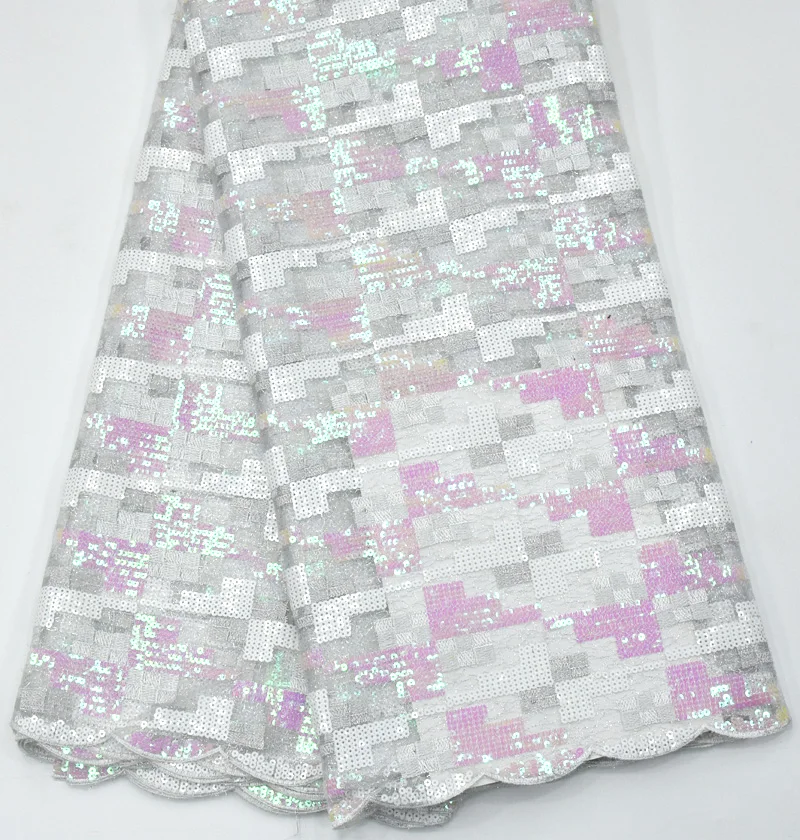 Серебряная и розовая кружевная ткань Роскошная французская кружевная ткань швейцарская вуаль кружевная блестящая ткань для африканского праздничного платья 5 ярдов