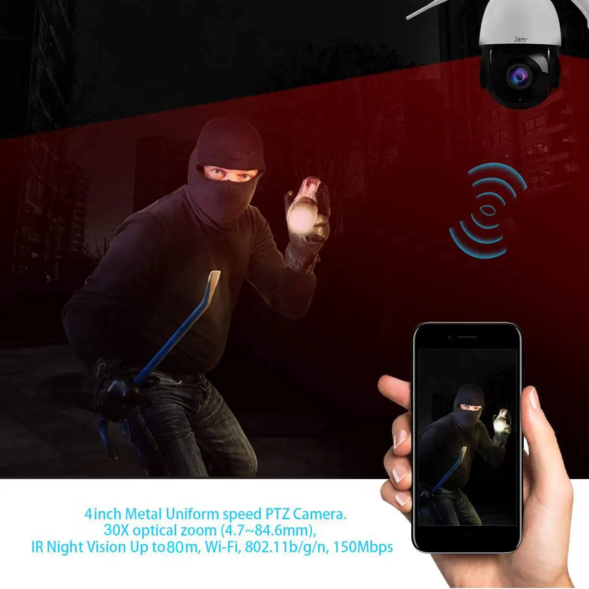 1080P WI-FI 2.0MP PTZ IP Камера панорамирования/наклона Скорость купол Камера аудио Водонепроницаемый камеры для домашней системы безопасности для видеоняни