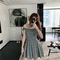 Gray Популярное детское сексуальное облегающее платье без бретелек с открытыми плечами - Цвет: Gray