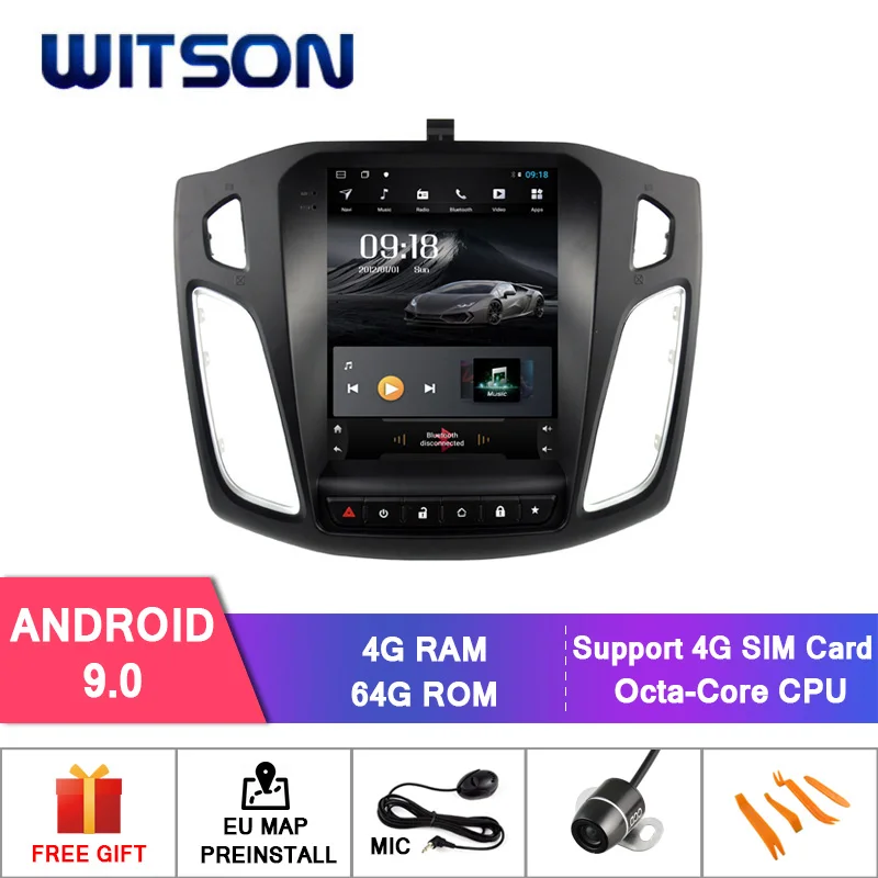 WITSON вертикальный экран Android автомобильный dvd с GPS для FORD FOCUS 2012-2017 4 Гб ОЗУ + 64 ПЗУ
