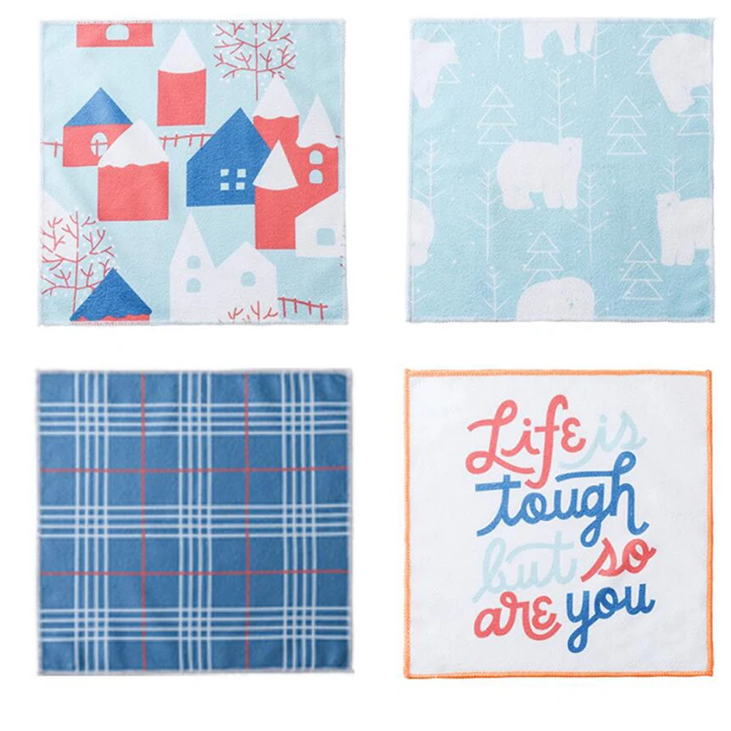 4Pcs/set Soft Polyester kitchen dish Cloth High-efficiency tableware Household Cleaning Towel kichen tools gadgets cosina 4Pcs/set Soft Polyester kitchen dish Cloth High-efficiency tableware Household Cleaning Towel kichen tools gadgets cosina