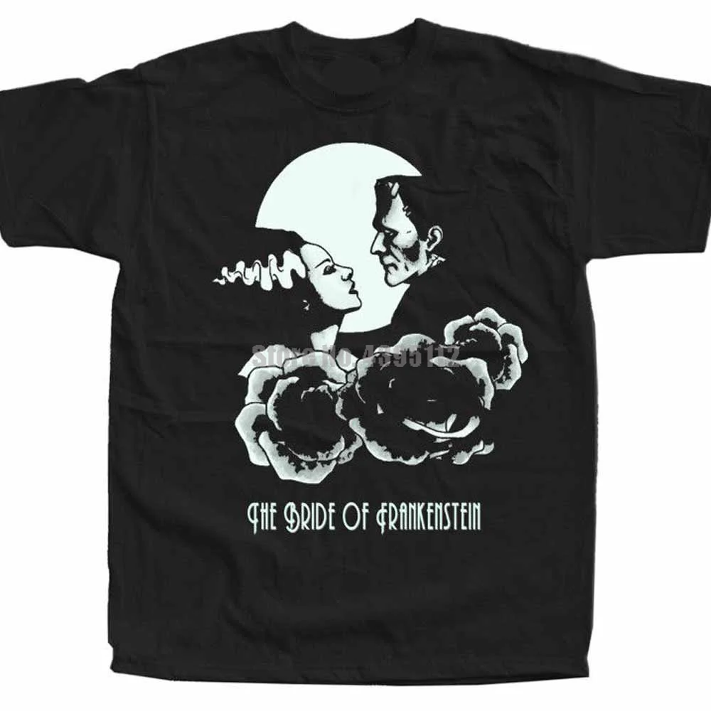 The Bride Of Frankenstein Movie Men Oversize T-Shirts Likes Shirts Loki T Motorcycle Tshirt Gothic Style Ebzcdo | Мужская одежда