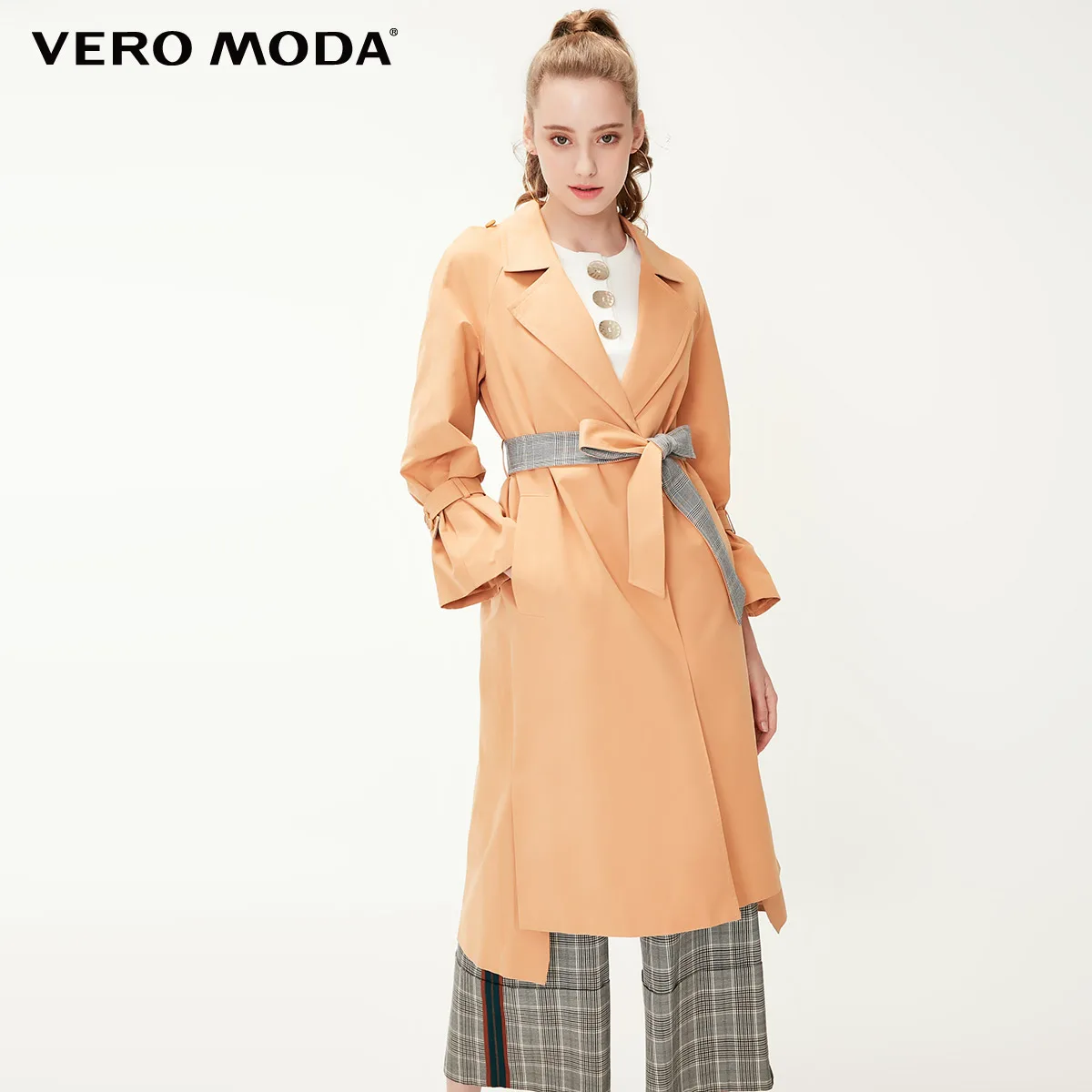 Vero Moda женское хлопковое пальто с разрезом сзади | 319121524