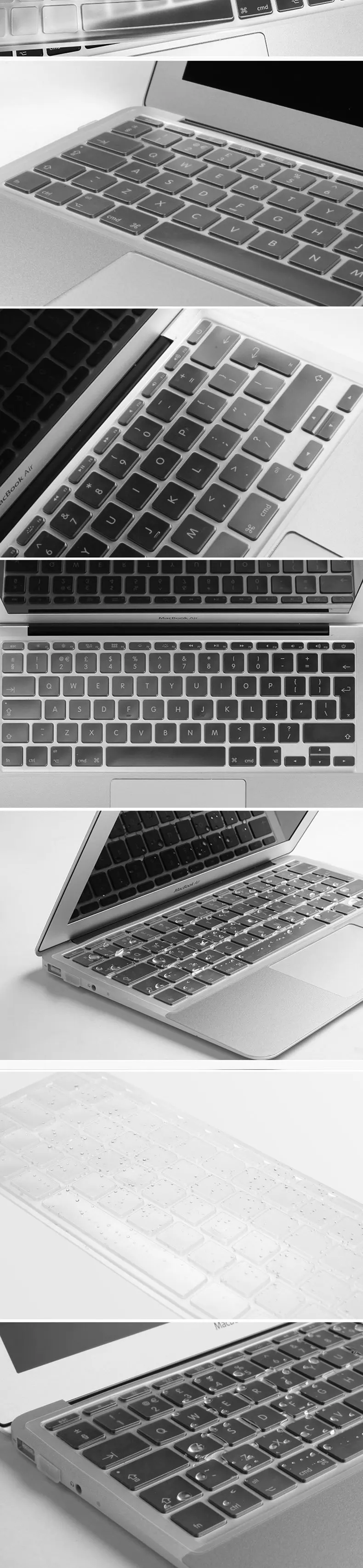 European Version Laptop keyboard cover protector film For Macbook Air Retina Pro touch bar 12" 13" 15" TPU Keyboard membrane