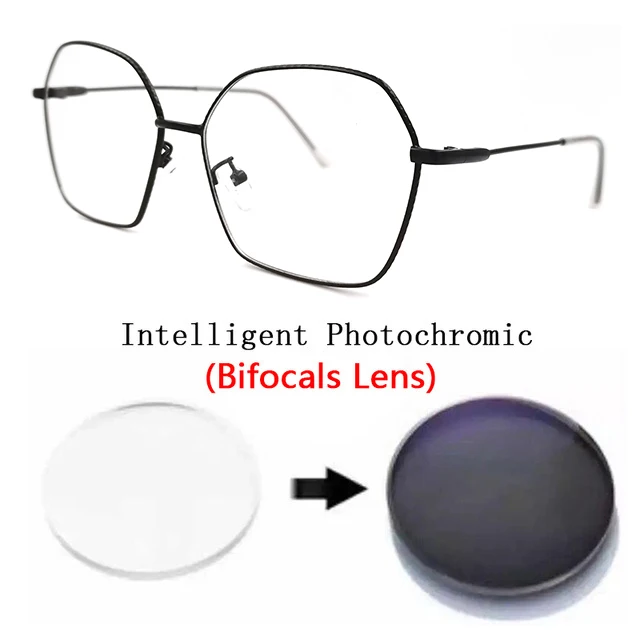 Intelligent Photochromic Bifocals Reading Sunglasses Magnifier For