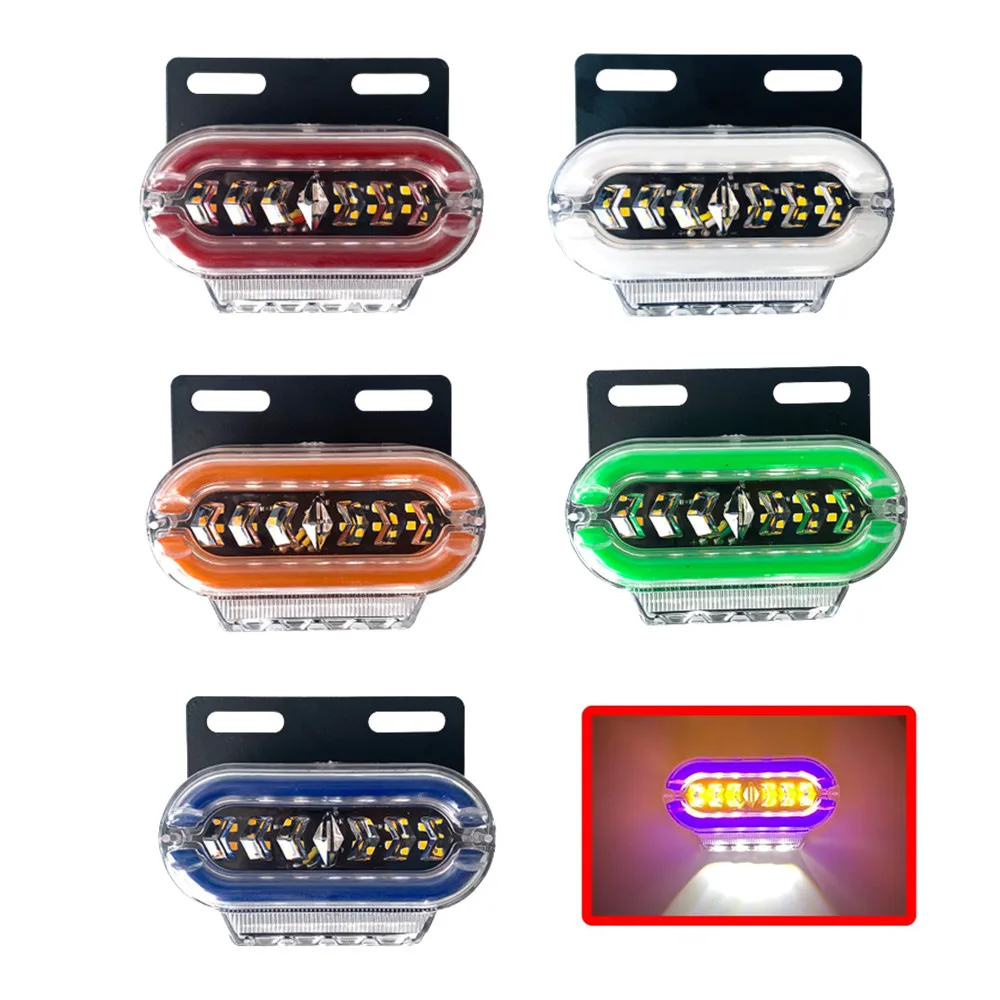 10Pcs RGB Marker Lights For Trucks 24V LED Trailer Clearance Lights Van