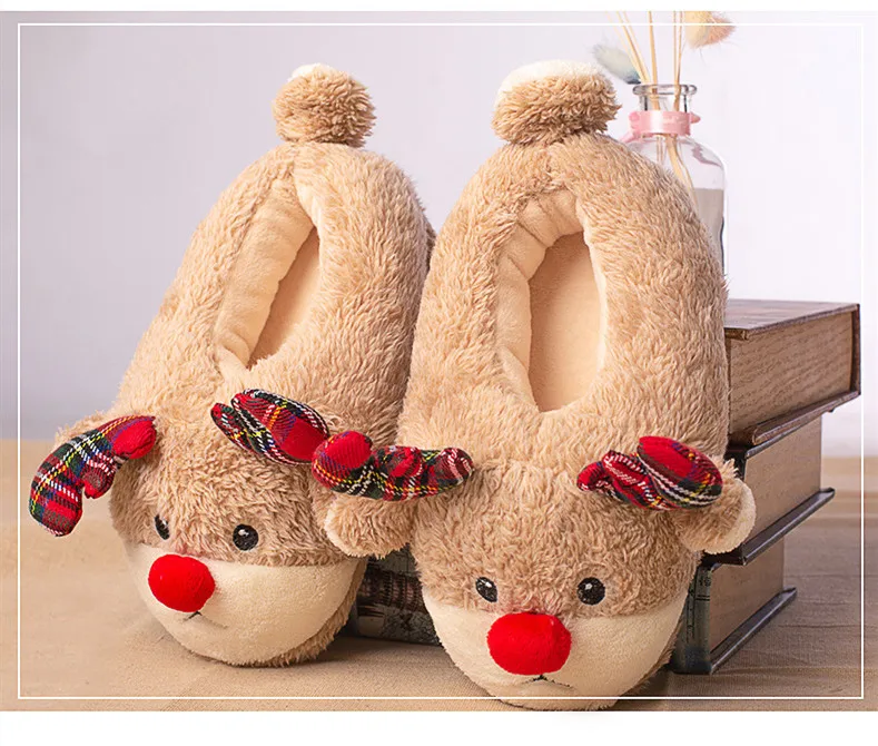 Suihyung/Детские плюшевые тапочки с героями мультфильмов; зимняя теплая детская домашняя обувь; хлопковая обувь с милыми животными для мальчиков и девочек; домашние тапочки