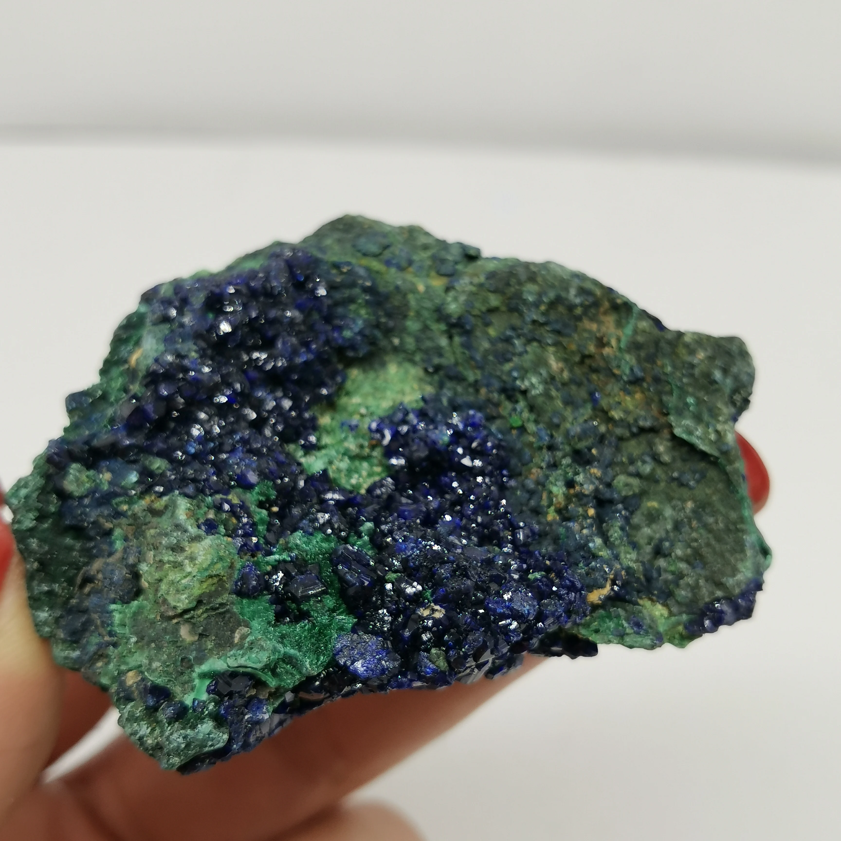 38 г натуральный материал образец azurite Geode целебный Буле Малахитовый камень, реики украшения для дома# XT262