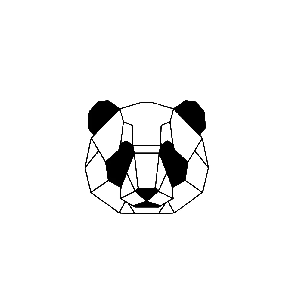 Pretty-geometry-Panda-Wall-Art-Decal-Wall-Stickers-Vinyl-Material-For-Kids-Children-s-Room-Home 副本