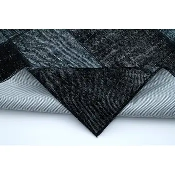 

146x202 Cm Black Handmade Patchwork Rug-5x7 Ft