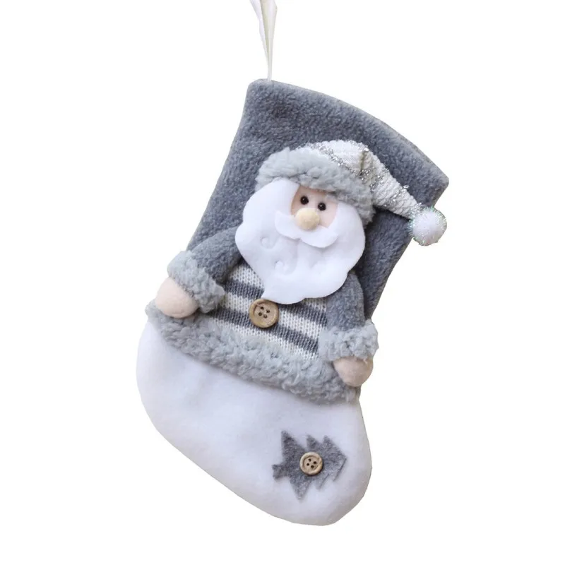 Christmas Tree Ornaments Decoration Cute Creative Stockings Santa Claus Gift Bag Gift Socks