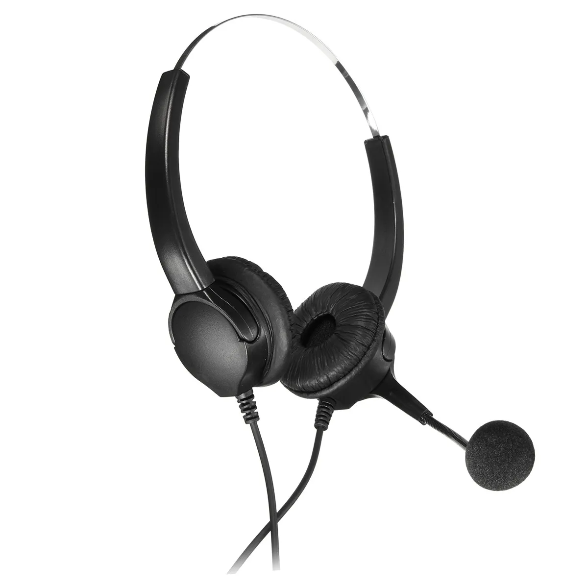 2 шт./компл. Hands-free наушники колл-центра телефонный проводной микрофон головной офис телефон RJ11