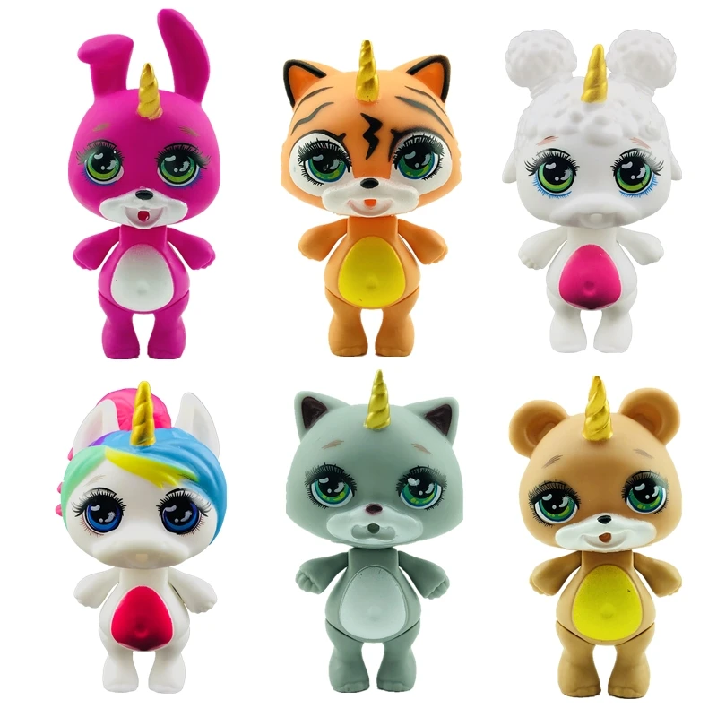 Lanyitoys 6 стилей 4 дюйма Poopsie surprise union Spit slime squish lost kitties squishy squishies игрушка для девочек