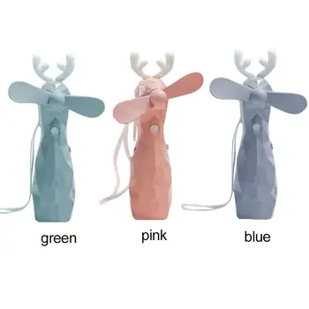 

Lithium Battery Plastic Cartoon Spray USB Mini Fan Handheld Cute Outdoor Home Charging Fan Mini Cooling Fan Portable Summer