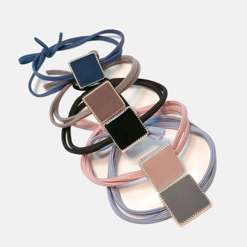 

Geometric Drop Oil Personality Ponytail Hair Band Rubber Band Hair Rope Simple Cute Hair Ring Girls Headwear