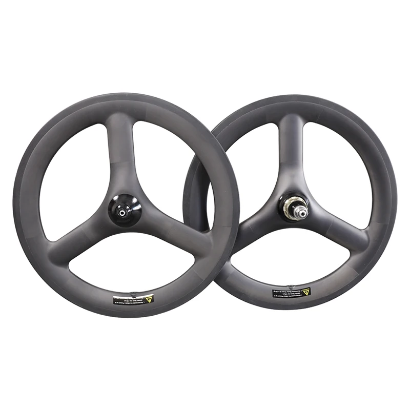 Карбоновые BMX 3 спицы колеса 16 дюймов 23 мм карбоновые трехспицевые для детей