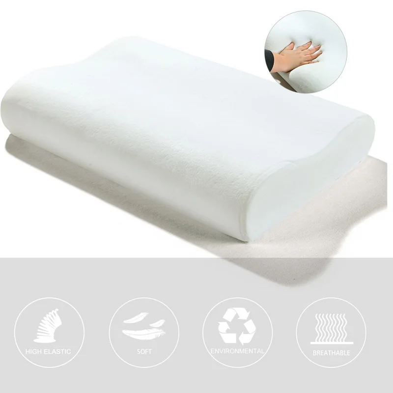 Memory Foam Pillow Slow Rebound Soft Bamboo Cervical Thrapy Bedding Orthopedic Pillow For Neck Support Back Health Care Fiber