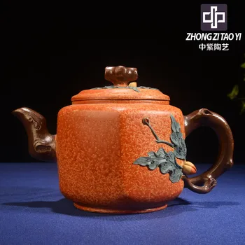 

In Purple Yixing Old Dark-red Enameled Pottery Teapot Imitate Old Kettle Taiwan Backflow One Factory The Cultural Revolution Pot
