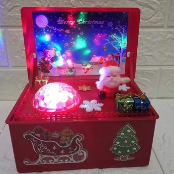 

Music Box Electric Christmas Light Luminous Music Box Decorations Ornaments Gift Children Toy Christmas Gift