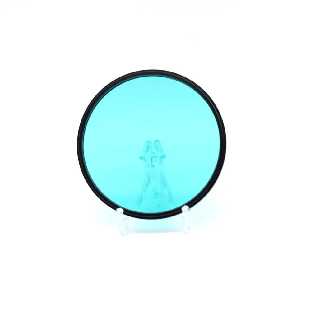 size diameter 55mm blue filter glass with metal frame ring for camera type QB21 BG38