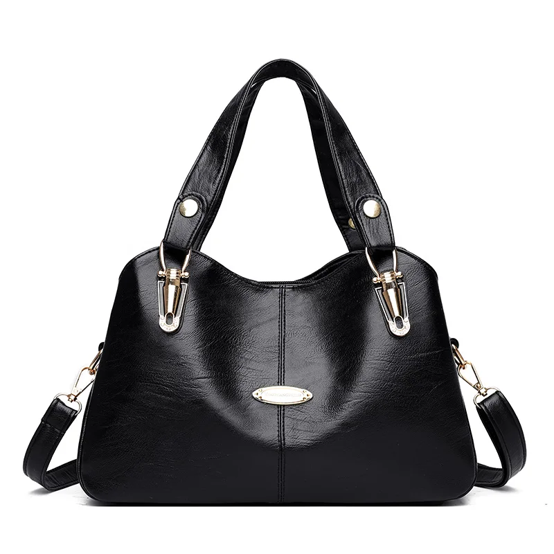 

2021 new lady leather handbag retro soft leather lady messenger shoulder bag designer brand casual lady large capacity handbag