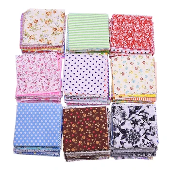

10x10cm Mixed Style Floral Patchwork 100% Cotton Cloth Printed Fabric For Needlework Sewing Accessories DIY Hand Crafts Material