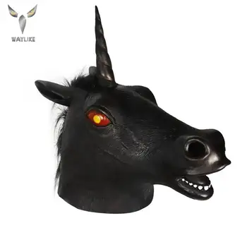 

Waylike Magical Unicorn Mask Novelty Halloween Costume Party Unicorn Latex Animal Head Mask
