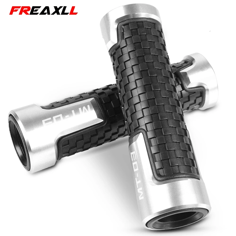 7/" 22mm Universal Motorcycle Handle Handlebar Hand Bar Grip For yamaha MT-03 MT03 MT 03 2006- With MT-03 LOGO
