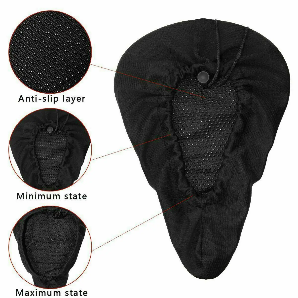 Bicycle seat cover Абсолютно новое очень широкое удобное мягкое сиденье для велосипеда, мягкое гелевое Универсальное велосипедное сиденье - Цвет: Bicycle seat cover