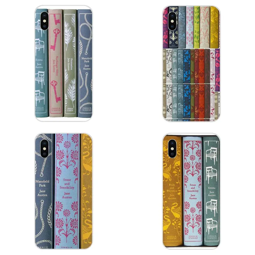 

Soft TPU Case Accessories For Galaxy J1 J2 J3 J330 J4 J5 J6 J7 J730 J8 2015 2016 2017 2018 mini Pro Jane Austen Books Penguin