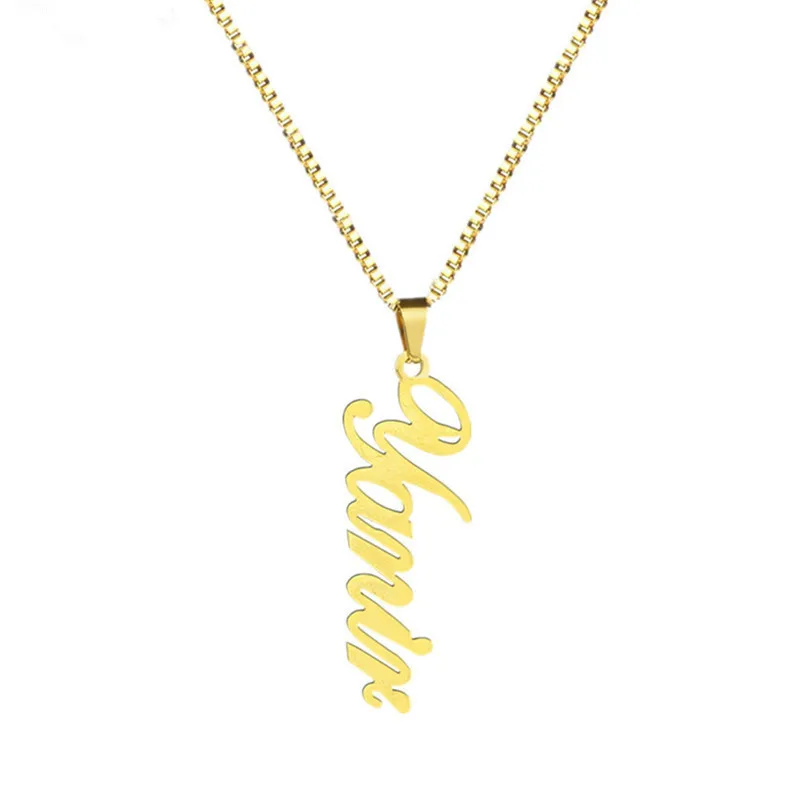 Vertical Box Chain Hanging Script 
