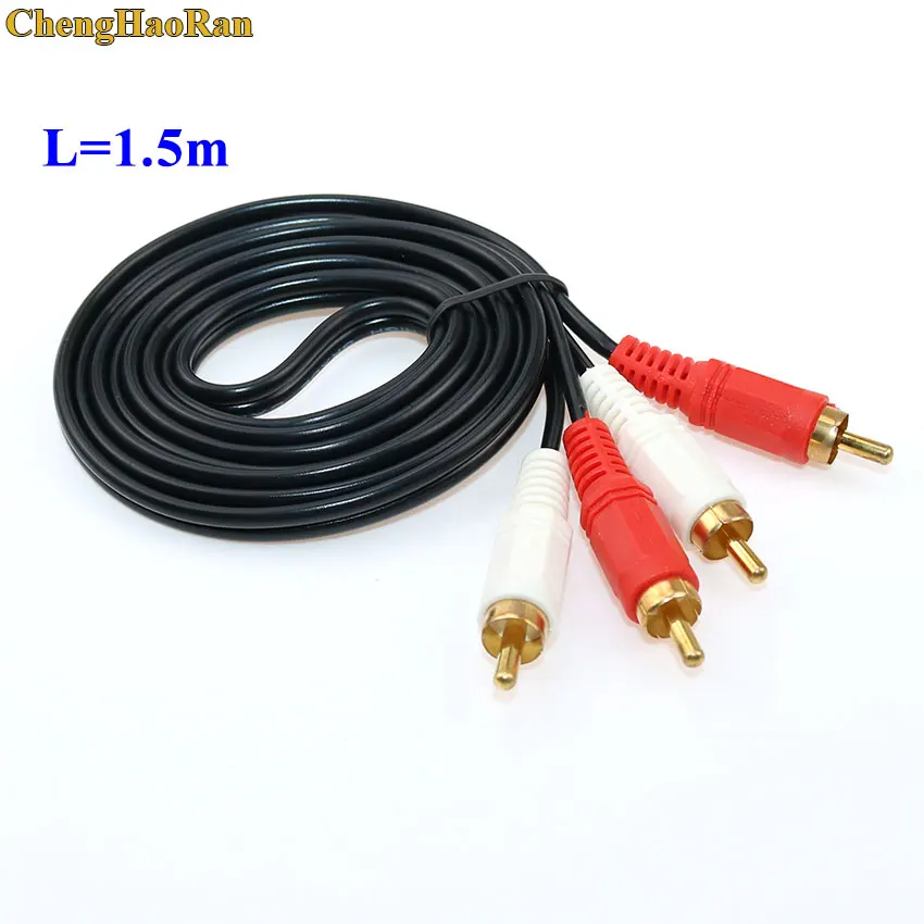 ChengHaoRan 2RCA к 2RCA Jack стерео AUX RCA аудио кабель для ноутбука DVD ТВ динамик двойной RCA штекер на провод с вилкой