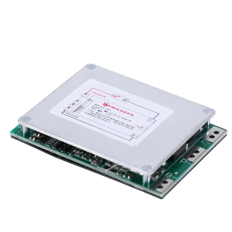 16S 60V 20A 18650 литий полимерная плата для защиты батареи BMS PCB с радиатором E Bike