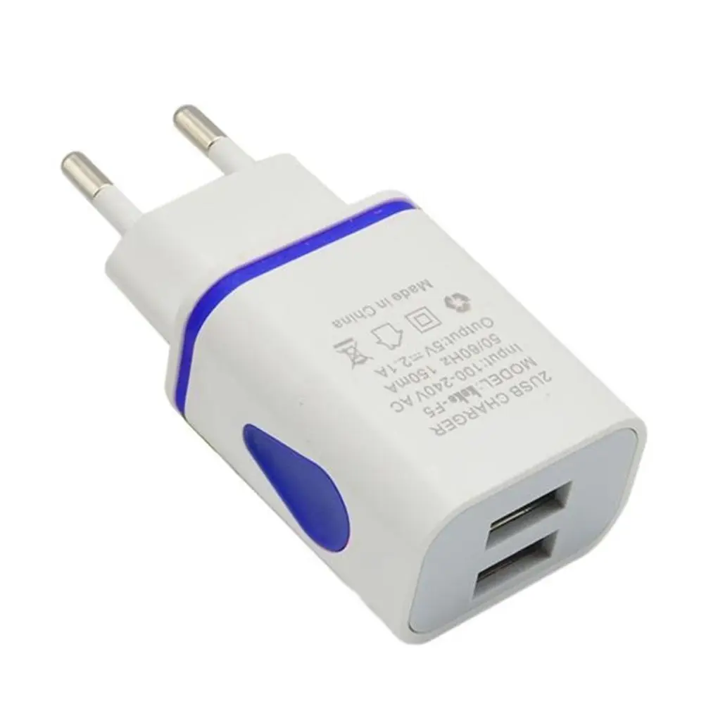 USB Wall Charger for Samsung Xiaomi Dual Port 2A Output Travel Plug Power Adapter Compatible for Phone EU/US Plug usb quick charge