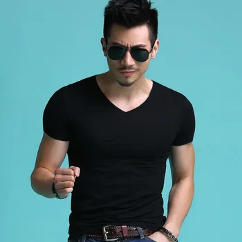 

3663- Men's summer trend T-shirt Korean version of the loose Hong Kong style five-point short-sleeved men's short-sleeved