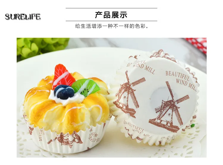 6pcs Festive Party Supplies Artificial Decorations Foods Fragrance Simulation Fragrant Fruit Cake Bread Props Display Model