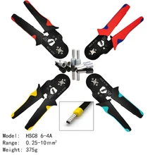 Pince de sertissage de Terminal tubulaire, Mini électricien outils à main HSC8 6-4 0.06-10 mm2 28-7awg ensemble de pinces de haute précision